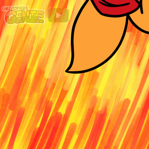 A Cartoon Drawing Of A Cartoon Character With The Words Christopher 'S Gente On The Bottom GIF