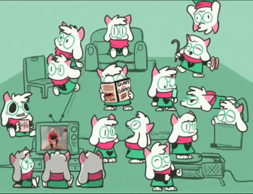 A Cartoon Drawing Of A Cat Reading A Newspaper That Says ' News Sports ' GIF
