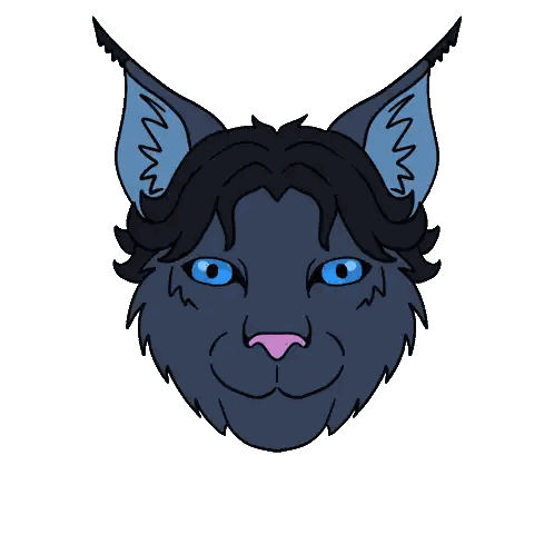 a cartoon drawing of a cat 's face with sparkles surrounding it