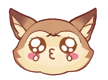 a cartoon drawing of a cat 's face with tears coming out of it