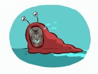 A Cartoon Drawing Of A Cat Wearing A Clock GIF