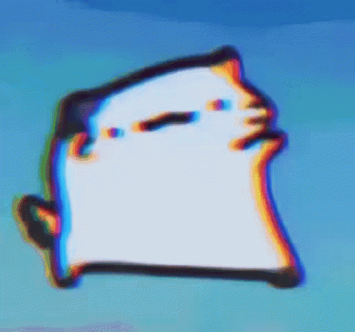 A Cartoon Drawing Of A Cat With A Blue Background GIF