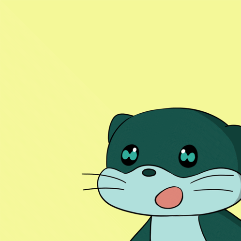 A Cartoon Drawing Of A Cat With A Surprised Expression On Its Face GIF