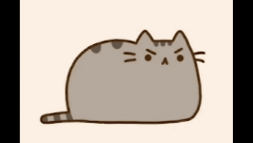 A Cartoon Drawing Of A Cat With An Angry Look On Its Face GIF