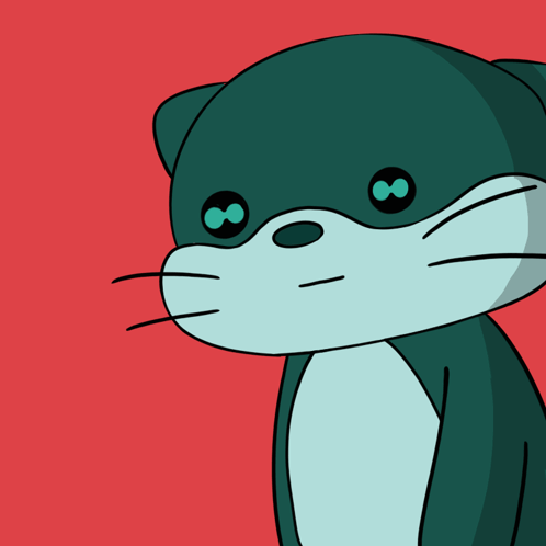 A Cartoon Drawing Of A Cat With Big Eyes GIF