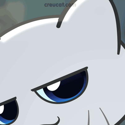A Cartoon Drawing Of A Cat With Crewcat.com On The Bottom Right GIF