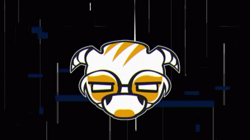 A Cartoon Drawing Of A Cat With Glasses And A Sad Look On Its Face GIF