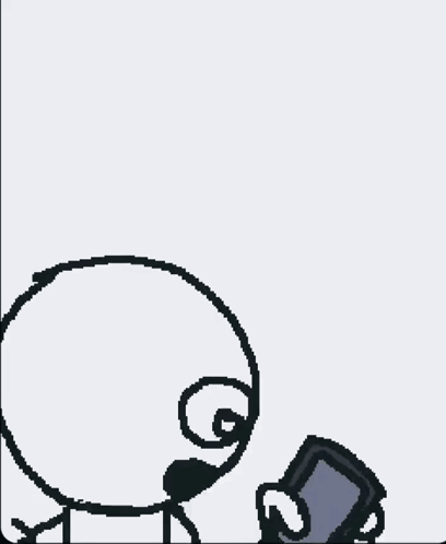 A Cartoon Drawing Of A Cell Phone With The Name Tom Holliday On It GIF