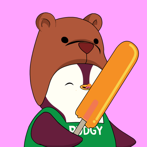 A Cartoon Drawing Of A Chipmunk Wearing A Doggy Shirt Holding An Ice Cream Bar GIF