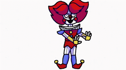 A Cartoon Drawing Of A Clown Wearing A Red And Blue Outfit And Red Shoes . GIF