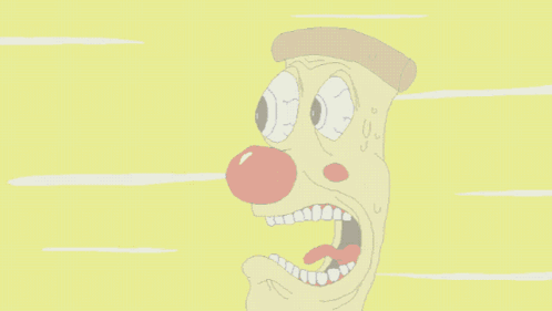 A Cartoon Drawing Of A Clown With A Big Red Nose GIF
