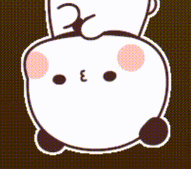 A Cartoon Drawing Of A Cow 'S Face With A S On Its Head GIF