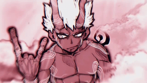 A Cartoon Drawing Of A Demon With Horns Giving A Middle Finger GIF