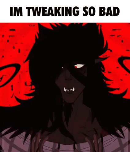 A Cartoon Drawing Of A Demon With The Words Im Tweaking So Bad Below It GIF
