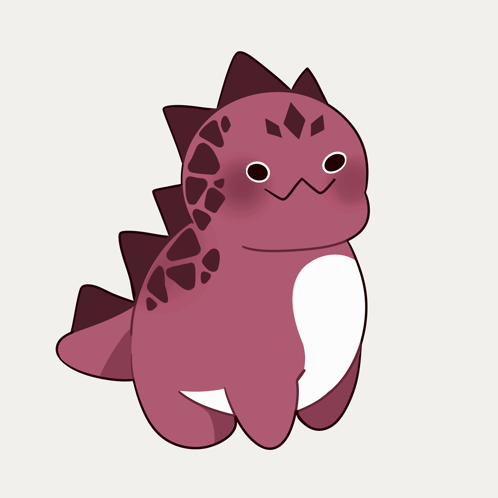 A Cartoon Drawing Of A Dinosaur With The Word Rawr Above It GIF