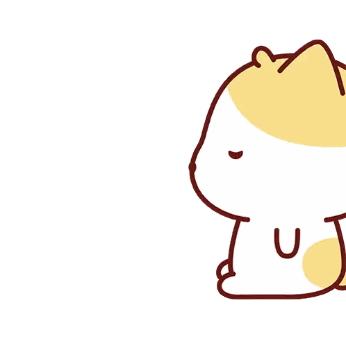 a cartoon drawing of a dog laying down with its head down
