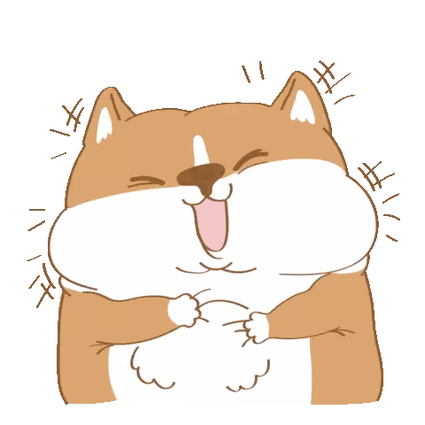 a cartoon drawing of a dog with its eyes closed and its mouth open