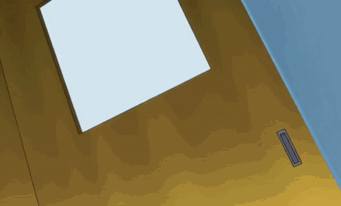 A Cartoon Drawing Of A Door With A Window In The Corner GIF