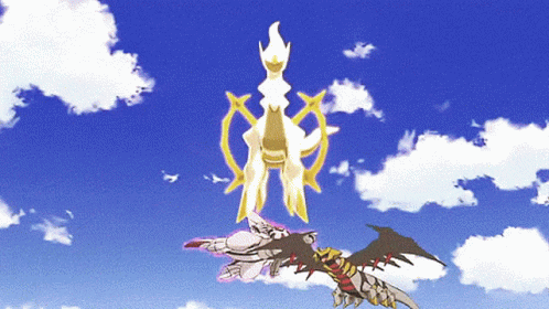 A Cartoon Drawing Of A Dragon And A Dragon Flying In The Air GIF
