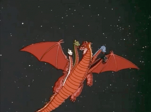 A Cartoon Drawing Of A Dragon Flying Through The Air GIF