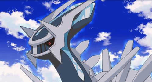 A Cartoon Drawing Of A Dragon With A Blue Sky Behind It GIF