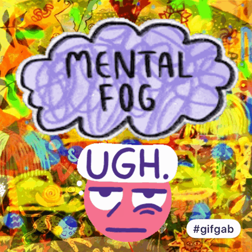 Cartoon Face With Mental Fog Ugh GIF