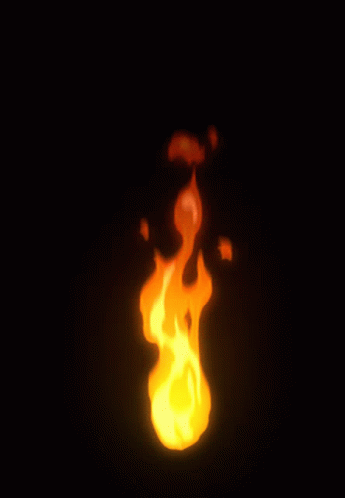 A Cartoon Drawing Of A Fire On A Dark Background GIF