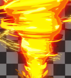 A Cartoon Drawing Of A Fire Tornado With A Checkered Background GIF
