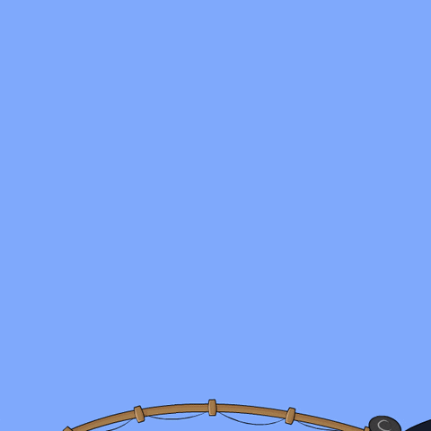 A Cartoon Drawing Of A Fishing Rod With A Fish On The Hook GIF