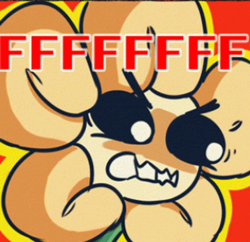 A Cartoon Drawing Of A Flower With The Word Ffffffff Written In Red GIF