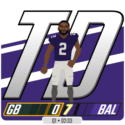 A Cartoon Drawing Of A Football Player With The Number 2 On His Jersey GIF