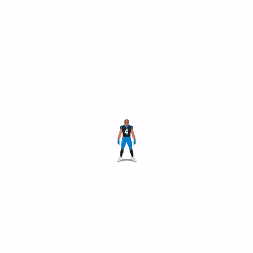 A Cartoon Drawing Of A Football Player With The Number 4 On His Jersey GIF
