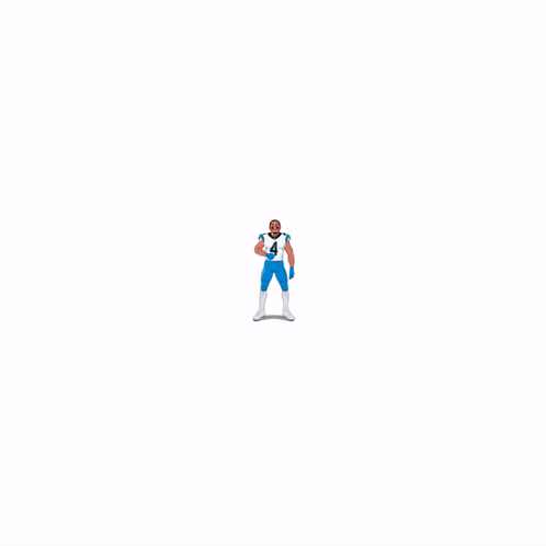A Cartoon Drawing Of A Football Player With The Number 4 On His Jersey GIF