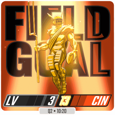 Cartoon Football Player With Field Goal LV 3 13 GIF