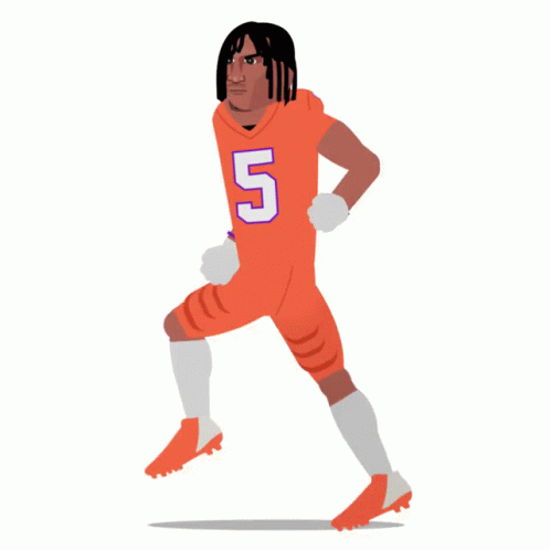 a cartoon drawing of a football with the letter h on it