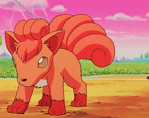 Cartoon Fox With Large Tail GIF