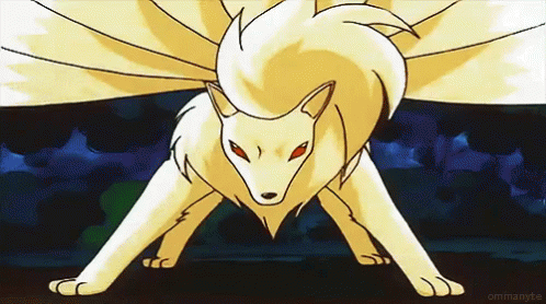 Red Eyed Fox With Long Tail GIF