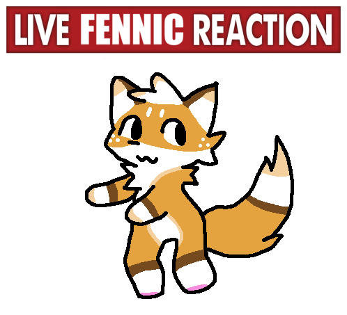 A Cartoon Drawing Of A Fox With The Words Live Fennic Reaction Above It GIF
