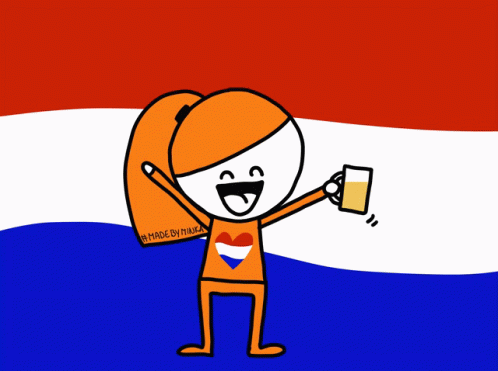 a cartoon drawing of a girl holding a cup with the words made by milk written on her back
