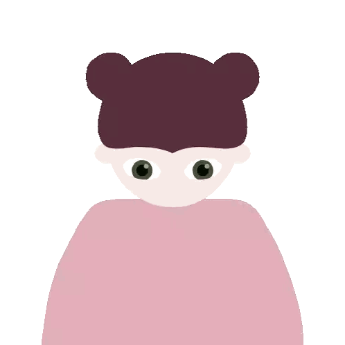 a cartoon drawing of a girl in a pink shirt