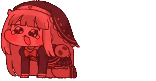 a cartoon drawing of a girl with a skull on her back .