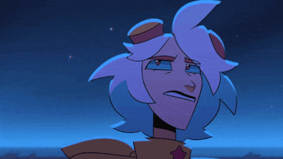 Cartoon Girl With Star On Chest GIF