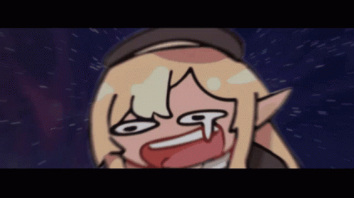 A Cartoon Drawing Of A Girl With A Surprised Expression On Her Face GIF