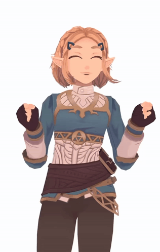 A Cartoon Drawing Of A Girl With A Triangle Belt Around Her Waist GIF
