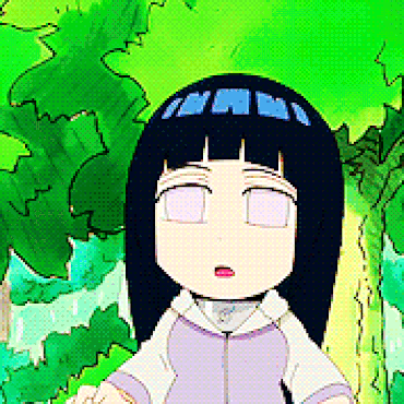 A Cartoon Drawing Of A Girl With Long Black Hair And Purple Eyes GIF