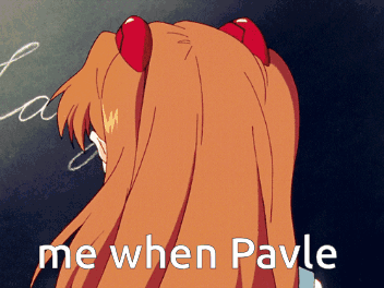 A Cartoon Drawing Of A Girl With The Words Me When Pavle Below Her GIF