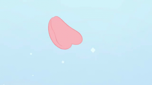 A Cartoon Drawing Of A Grassy Hillside With Flowers And Clouds GIF