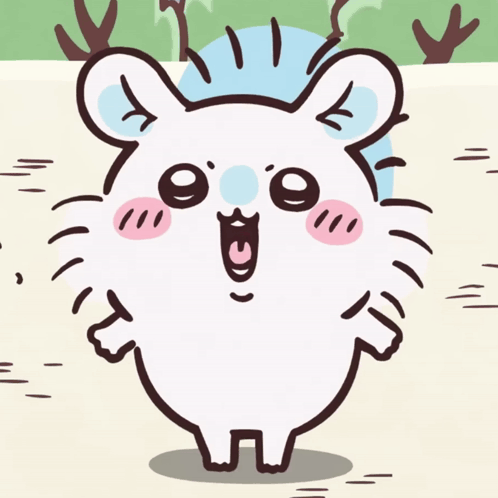A Cartoon Drawing Of A Hedgehog With A Surprised Look On His Face GIF