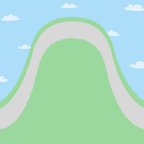 A Cartoon Drawing Of A Hill With The Words Happy Hump Day On It GIF