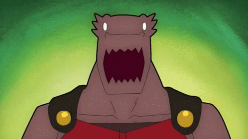 A Cartoon Drawing Of A Hippopotamus With Its Mouth Wide Open GIF